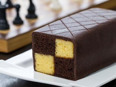 Chocolate Almond Battenberg Cake - 4k video