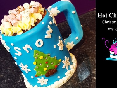 Christmas Cup of Hot Chocolate  Cake Tutorial