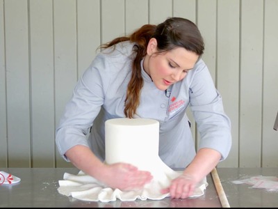Covering A Double-Barrel Cake With Fondant