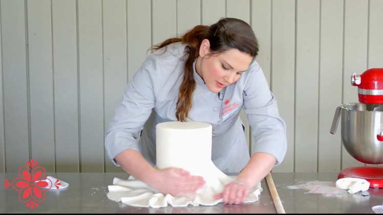 Covering A Double-Barrel Cake With Fondant