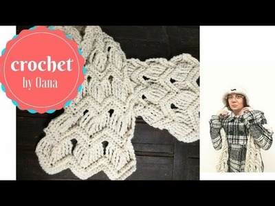Crochet ripple scarf by Oana