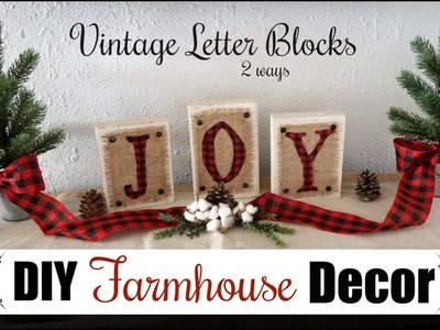 DIY CHRISTMAS DECOR | Farmhouse Diy Decor Blocks | Momma From scratch