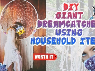 DIY GIANT Dreamcatcher | Using Household Items | Bedroom Ideas! EASY!