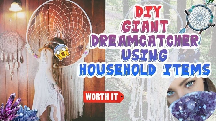 DIY GIANT Dreamcatcher | Using Household Items | Bedroom Ideas! EASY!