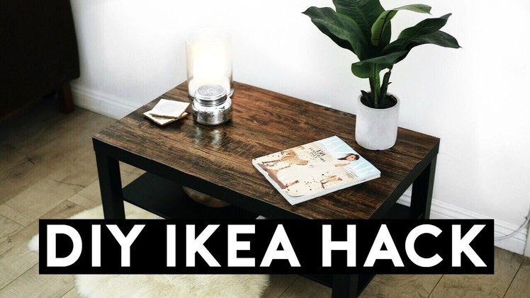 DIY IKEA HACK! WOOD COFFEE TABLE EASY & CHEAP 2017