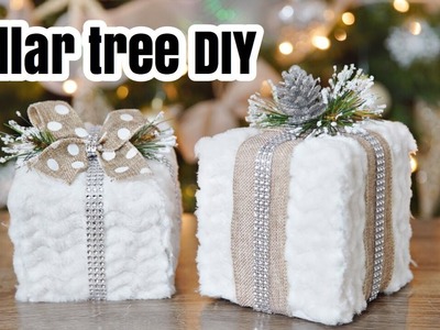 DOLLAR TREE faux fur gift DIY! Christmas 2017 ????