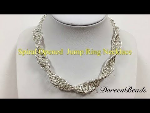 DoreenBeads Jewelry Making Tutorial - How to Make Coolest Spiral Opened Jump Ring Necklace