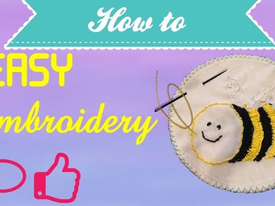 Easy Bee Embroidery for Beginners