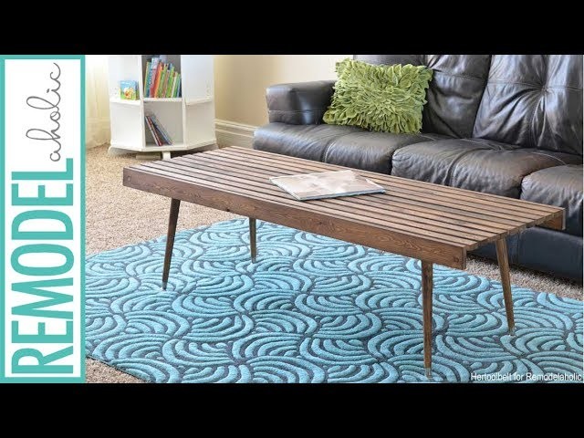 Easy Building Tutorial: Mid-Century Modern Slat Coffee Table or Bench