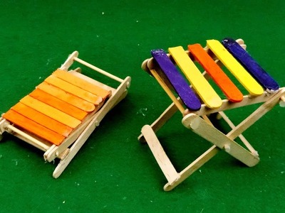 Foldable Chairs and Ladder - Easy  Popsicle Stick Craft ideas