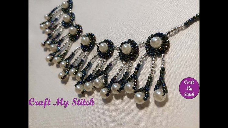 Hand Embroidery | Bead danglers for neckline