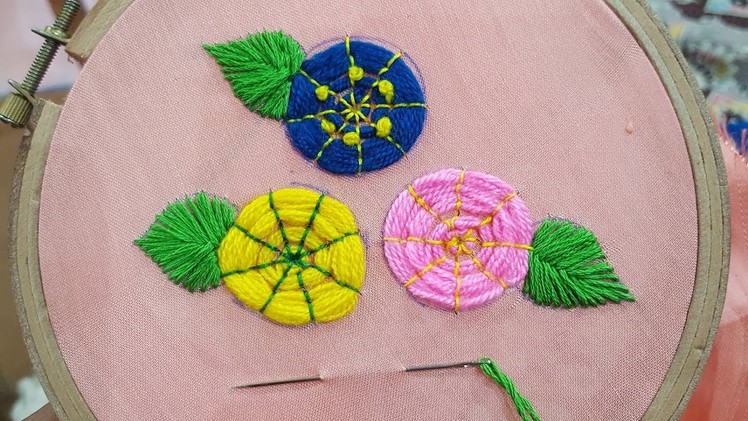 Hand embroidery  Makdee  stitch flower designs