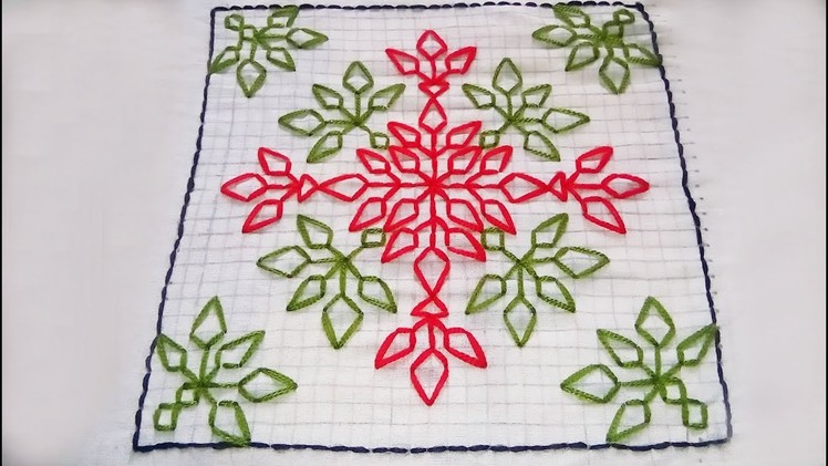 Hand Embroidery new nakshi katha design video tutorial by Nakshi Katha