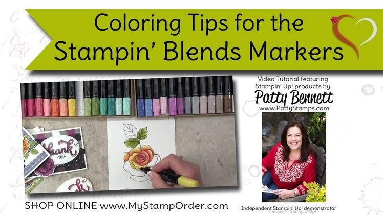 How to Color and Blend with Stampin' Blends from Stampin' UP! with Patty Bennett