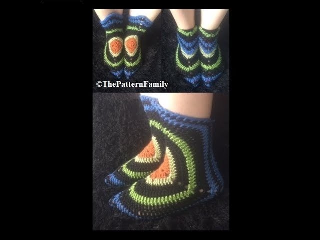 How to Crochet Slipper Boots Pattern #152│by ThePatternfamily