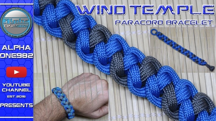 How To Make a Paracord Bracelet Wind Temple - Without buckle  + Bonus  2 Strands Diamond Knot