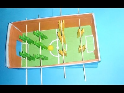 How to Make a Table Football. DIY Foosball . Mini Soccer Table