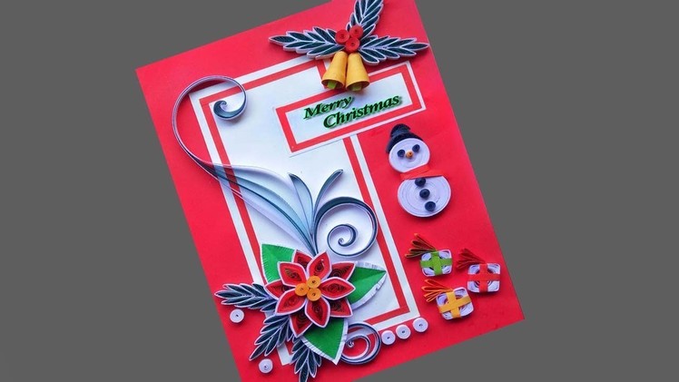How to make  Beautiful Quilling Christmas Card | Paper Quilling Art