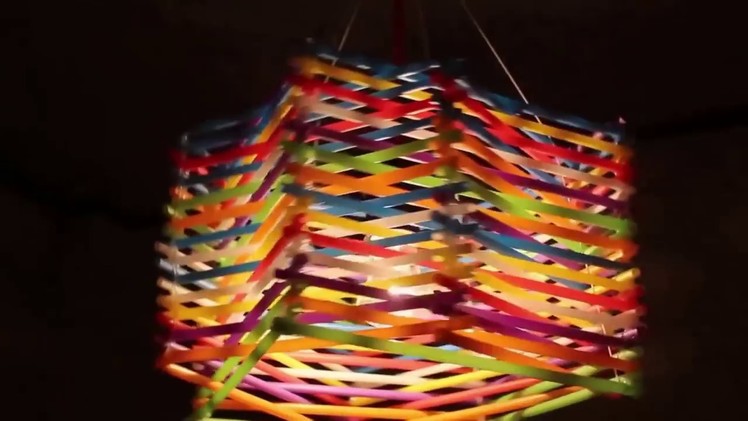 How to make decorative lamp with straws simple | DIY Art Straws