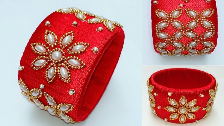How To Make Designer Bangle. Silk Thread Designer Bridal Bangle.Designer kada festive collection