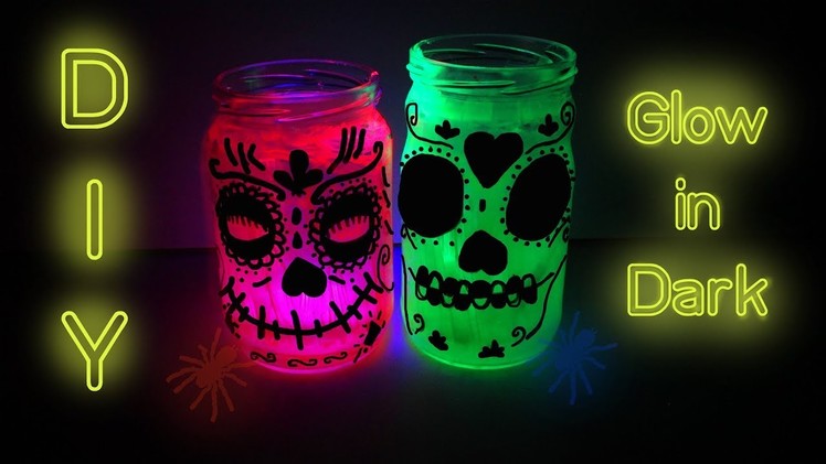 How To Make Glow In The Dark Mason Jar |  Monster Glow Lanterns