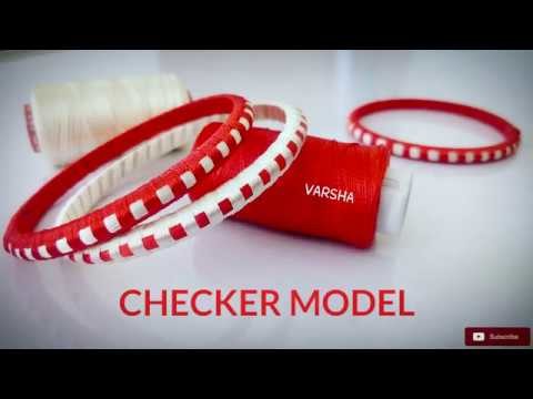 How To Make Silk Thread Bangles Checker Model | Silk Thread Bangles |