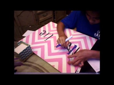 How to Paint a Chevron Painting!