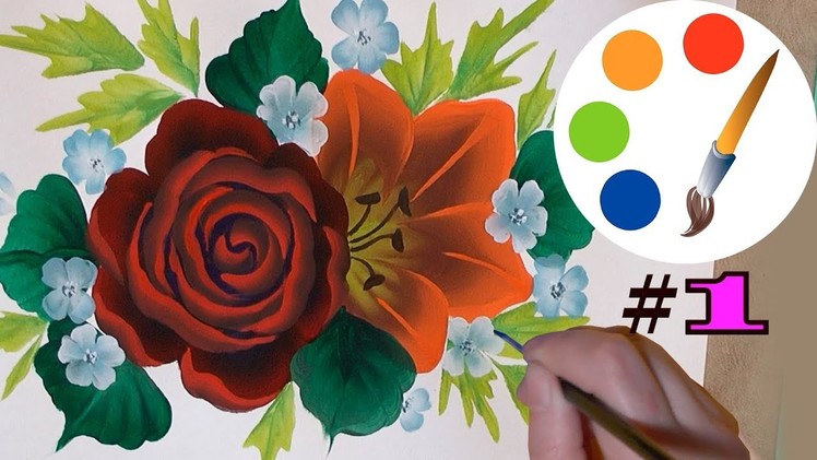 How to paint a Rose and a Lily, part 1, irishkalia