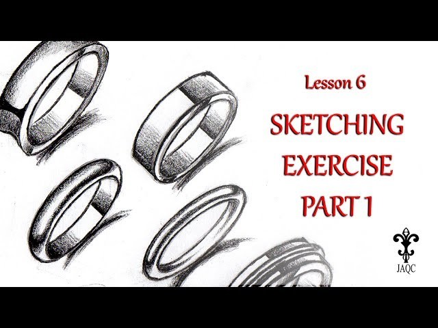 How to sketch rings in perspective - Lesson 6