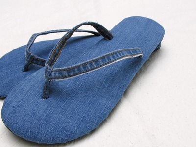 How to upcycle old jeans into new flip flops - #116