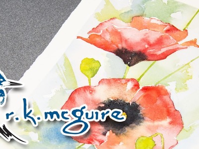 How to Watercolor Paint Poppies for Mother's Day | R K McGuire