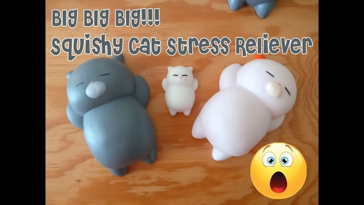 JUMBO squishy Cat stress reliever Neko Kawaii Mochi