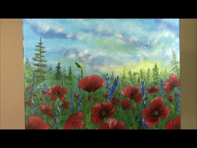 Learn to Paint Poppies Step by Step ~ Painting with Wendy