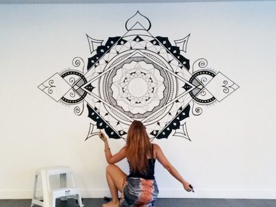 Mandala Wall Art Mural Speed Painting NO STENCILS