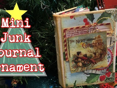 Mini Junk Journal Ornament tutorial. gift idea