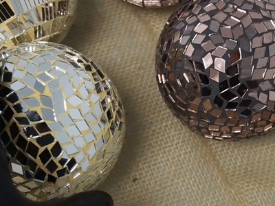 Mirror Mosaic Decor Decoration Balls Spheres Orbs Disco Collage Gold Silver Copper Bronze Wedding