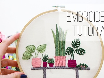 Modern Plants Embroidery Tutorial