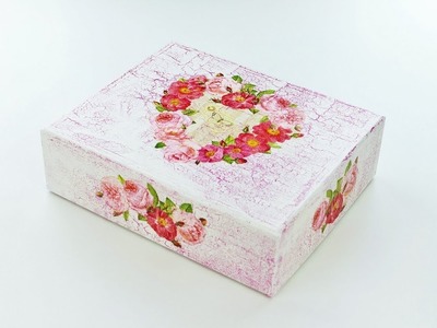Perfume decoupage box with Easy Crackles - Fast & Easy Tutorial - DIY