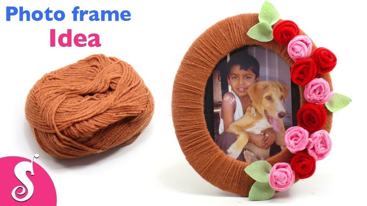 Photo Frame Idea | Make easy Photo Frame using Woolen,Cardboard & Waste Clothe | Best out of waste