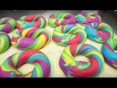 Rainbow bagels: Staten Island shop makes colorful new craze