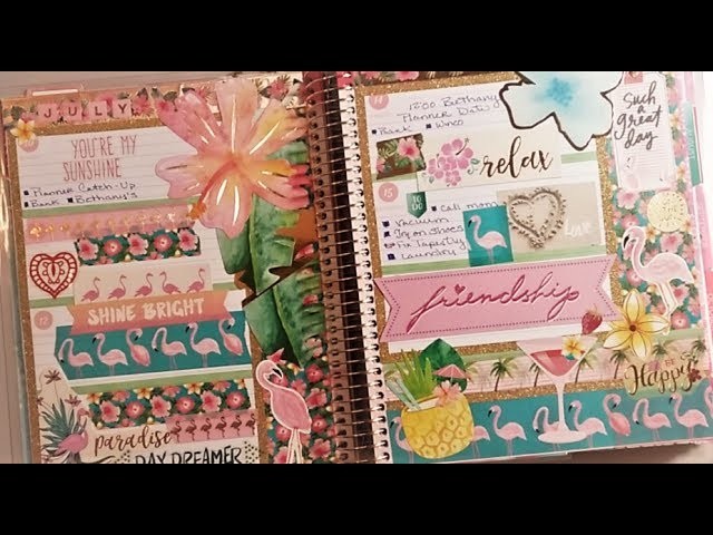 Recollections Horizontal Flip Through & Tips to get started with your new planner  - July 2017