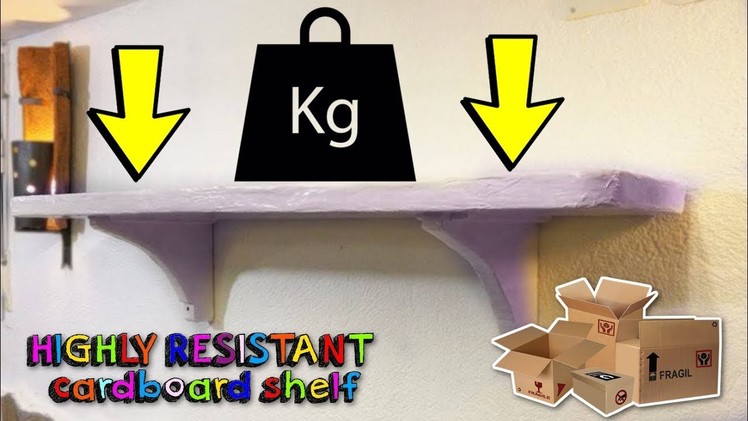 RECYCLED CRAFTS: How to make an HIGHLY RESISTANT cardboard shelf