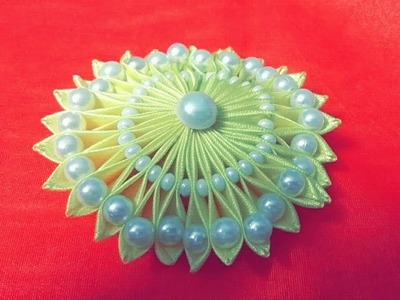 Ribbon Flower With Beads