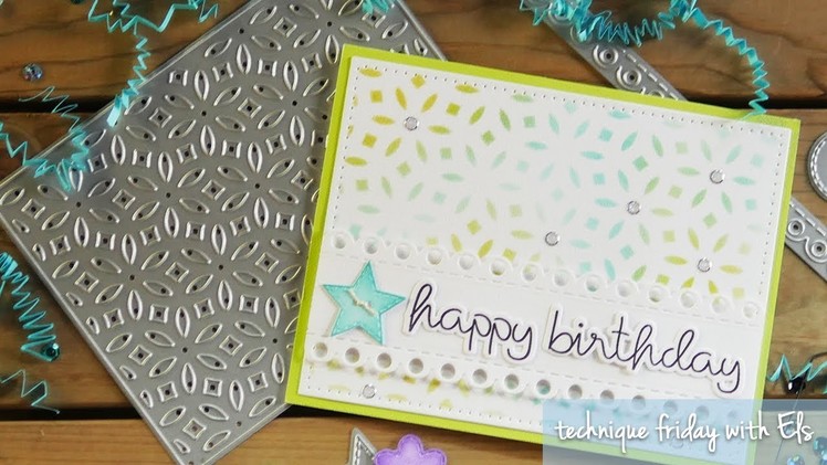 Stenciled Birthday Card | Technique Friday with Els