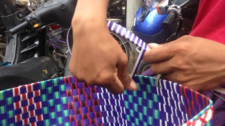 TEASER:  Myanmar Basket weaving,.  from old recycled plastic and car tyres