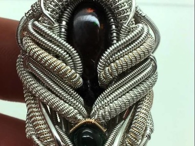 Wire Wrap pendant - Double, Double Banger SOLD