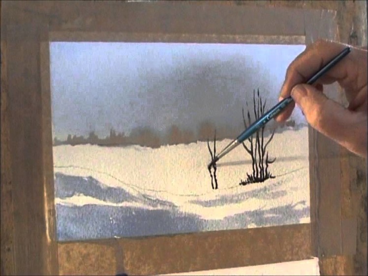 10 minute watercolour snow scene