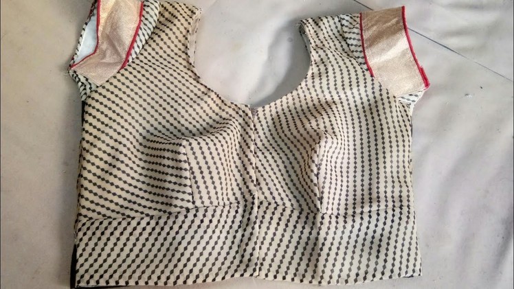 36 size One  tuks blouse cutting +stitching +designing