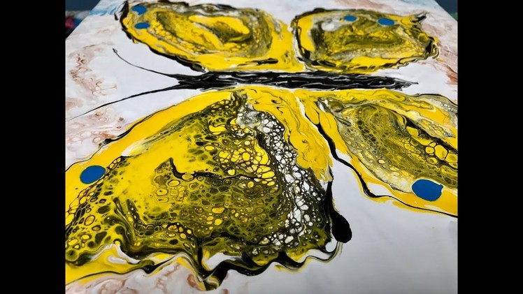 Acrylic Pour Painting: Turning A Puddle Pour Into A Butterfly