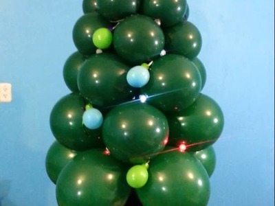 Arbol Navideño con globos - balloon Xmas tree